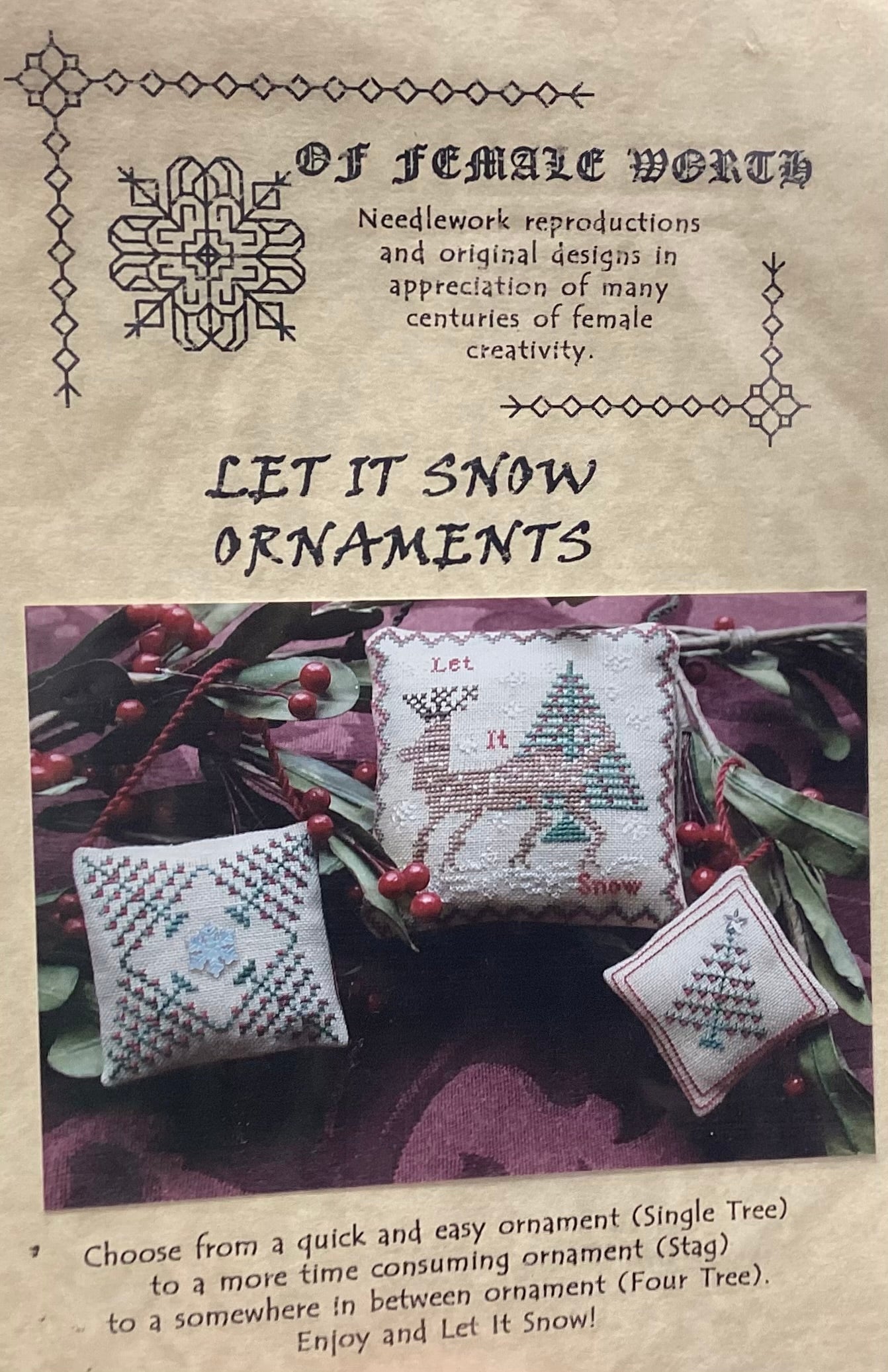 Let it Snow Ornaments by Of Female Worth