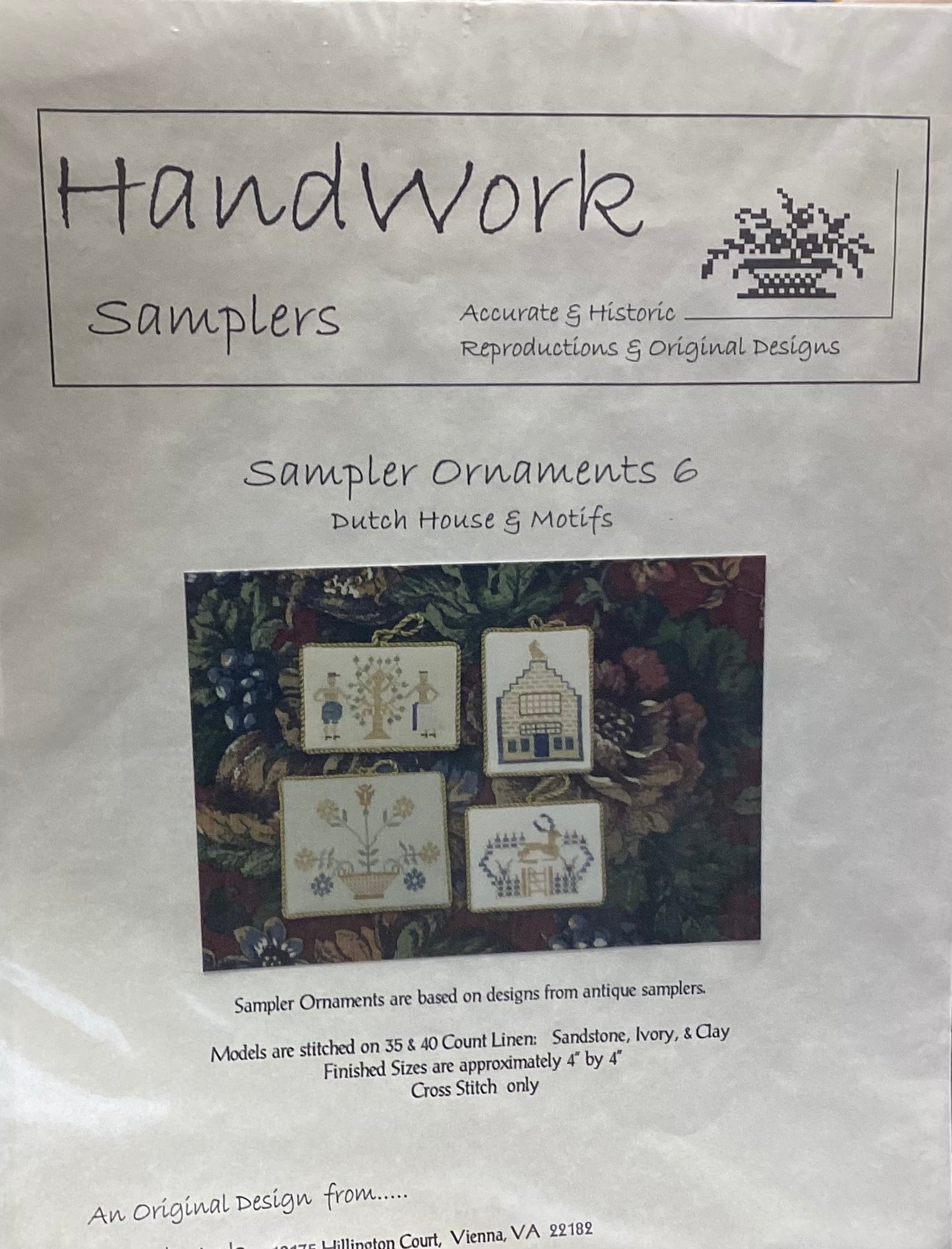 House Handwork Sampler Ornaments 6: Dutch House & Motifs by HandWork Samplers ...