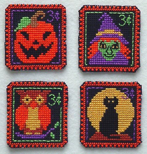 Holiday Stamps: Halloween Three Cent by Handblessings