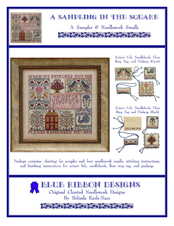 Blue Ribbon Sampling A Sampling in the Square by Blue Ribbon Designs – HouseOfStitches