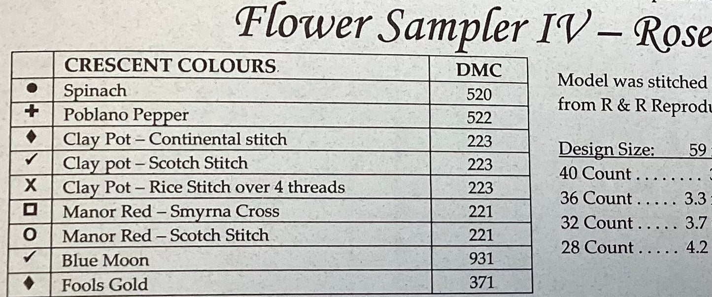 Flower Samplers Book 1 by Hillside Samplings