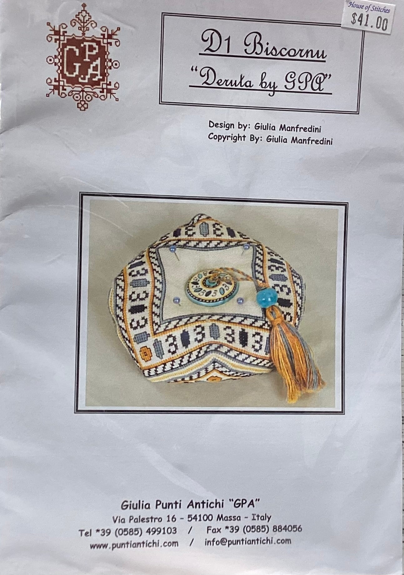 Deruta D1 Biscornu by GPA