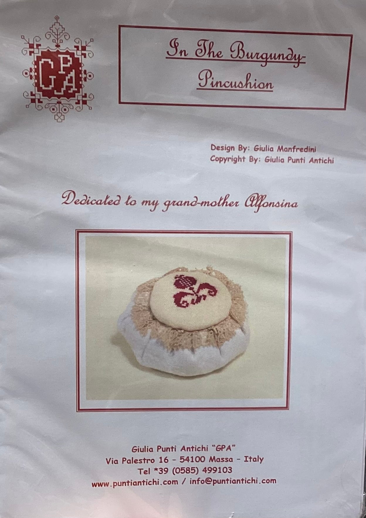 In The Burgundy Pincushion by GPA