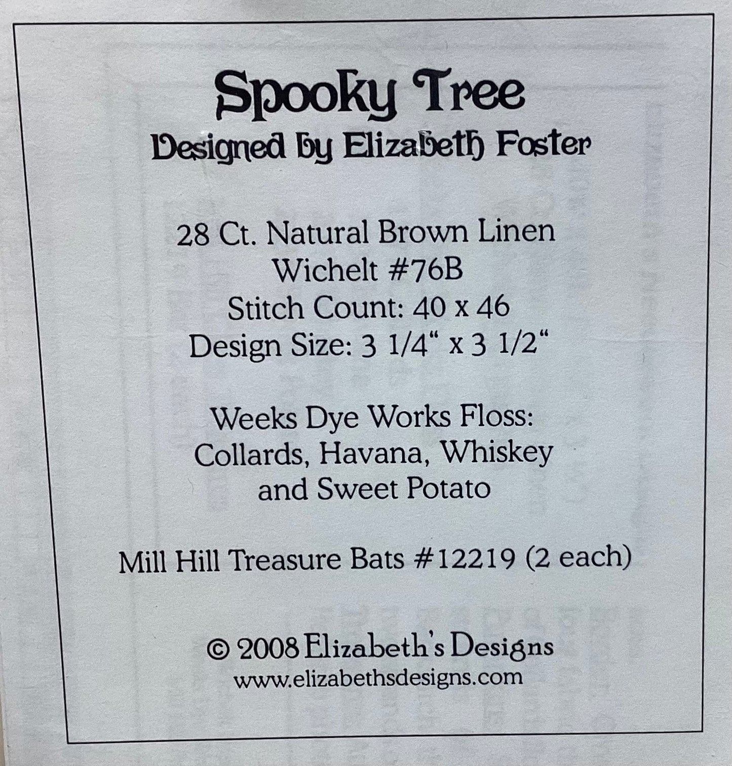 Spooky Tree by Elizabeth’s Needlework Designs