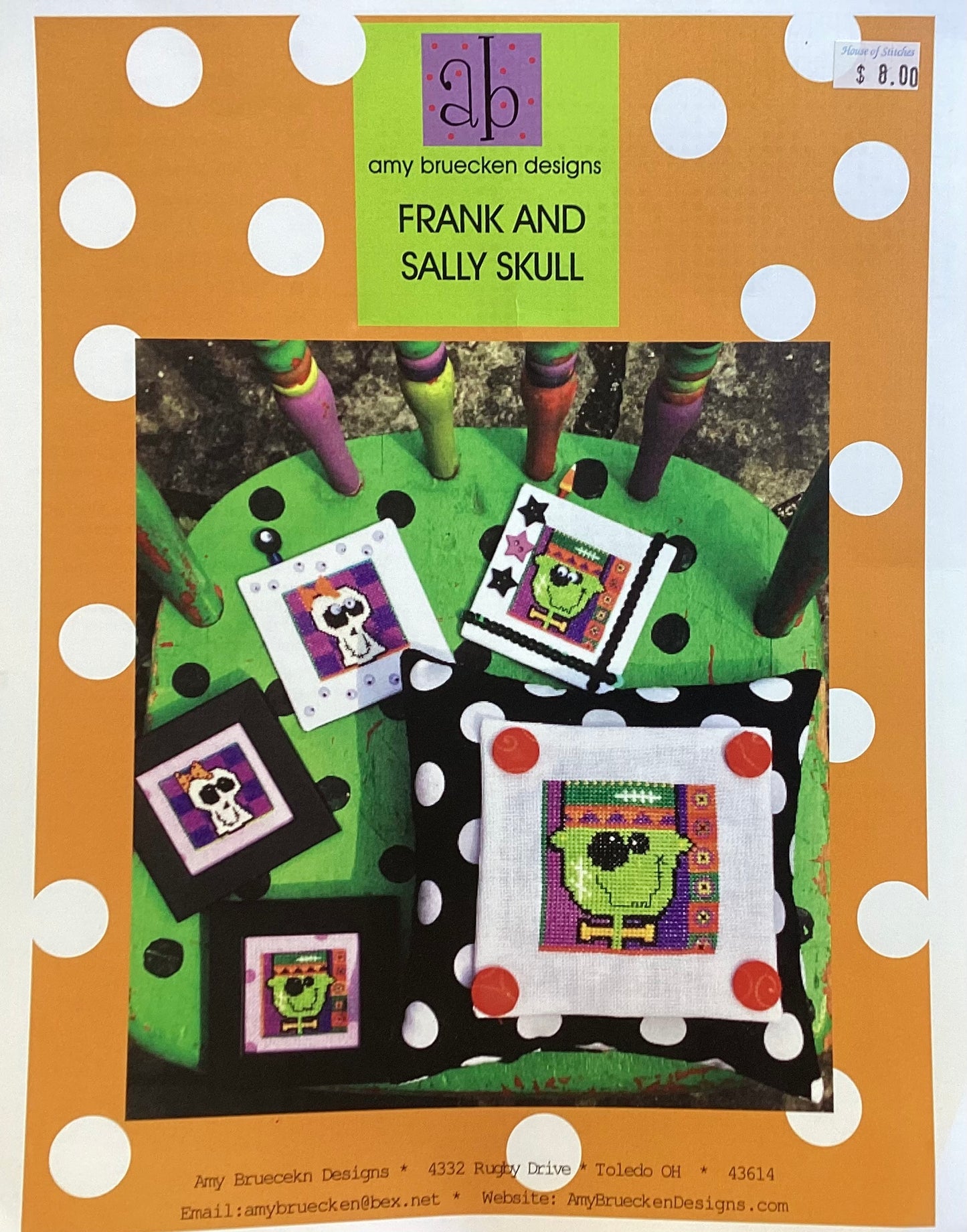 Frank and Sally Skull by Amy Bruecken Designs