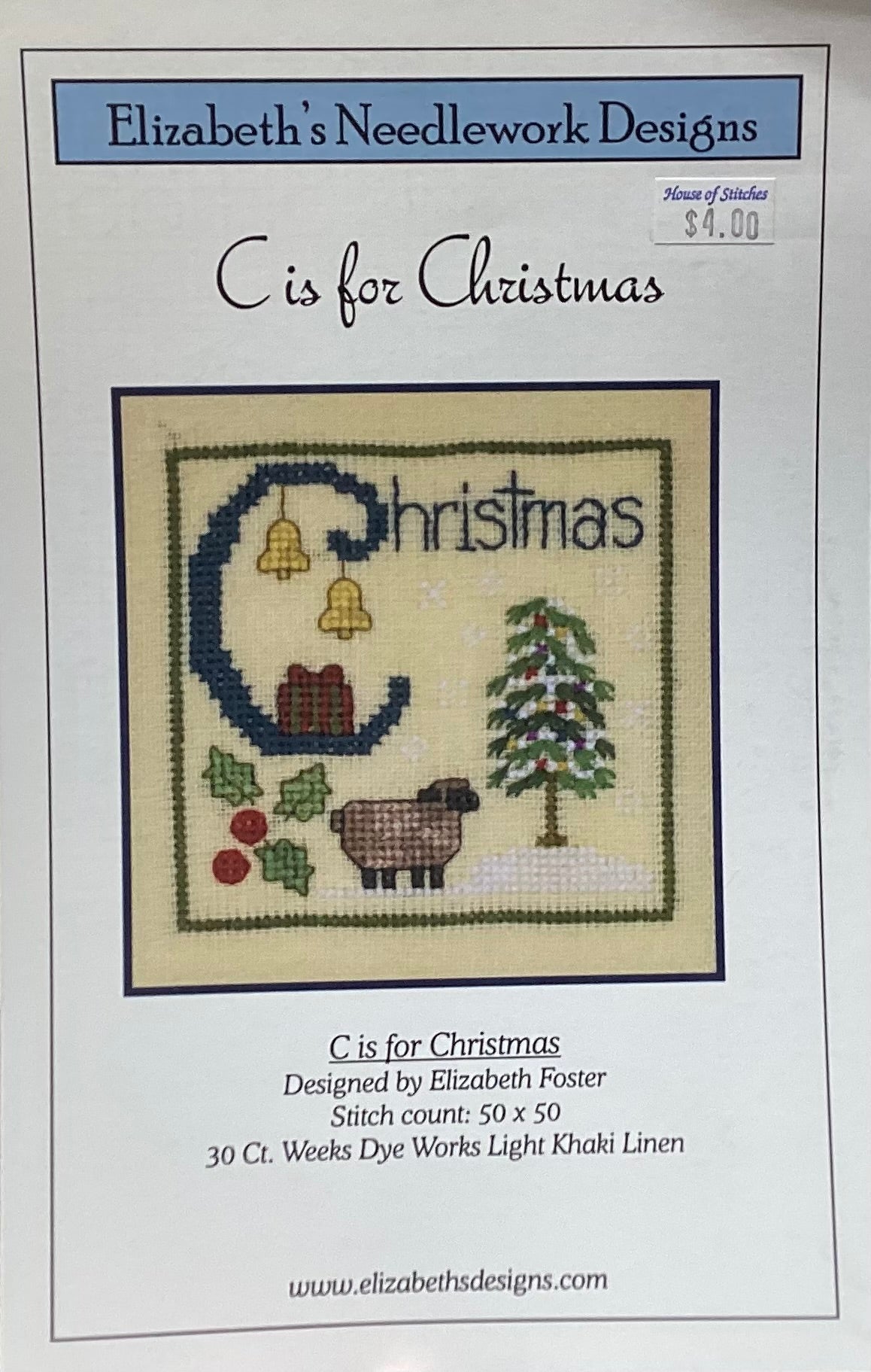 C is for Christmas by Elizabeth’s Needlework Designs