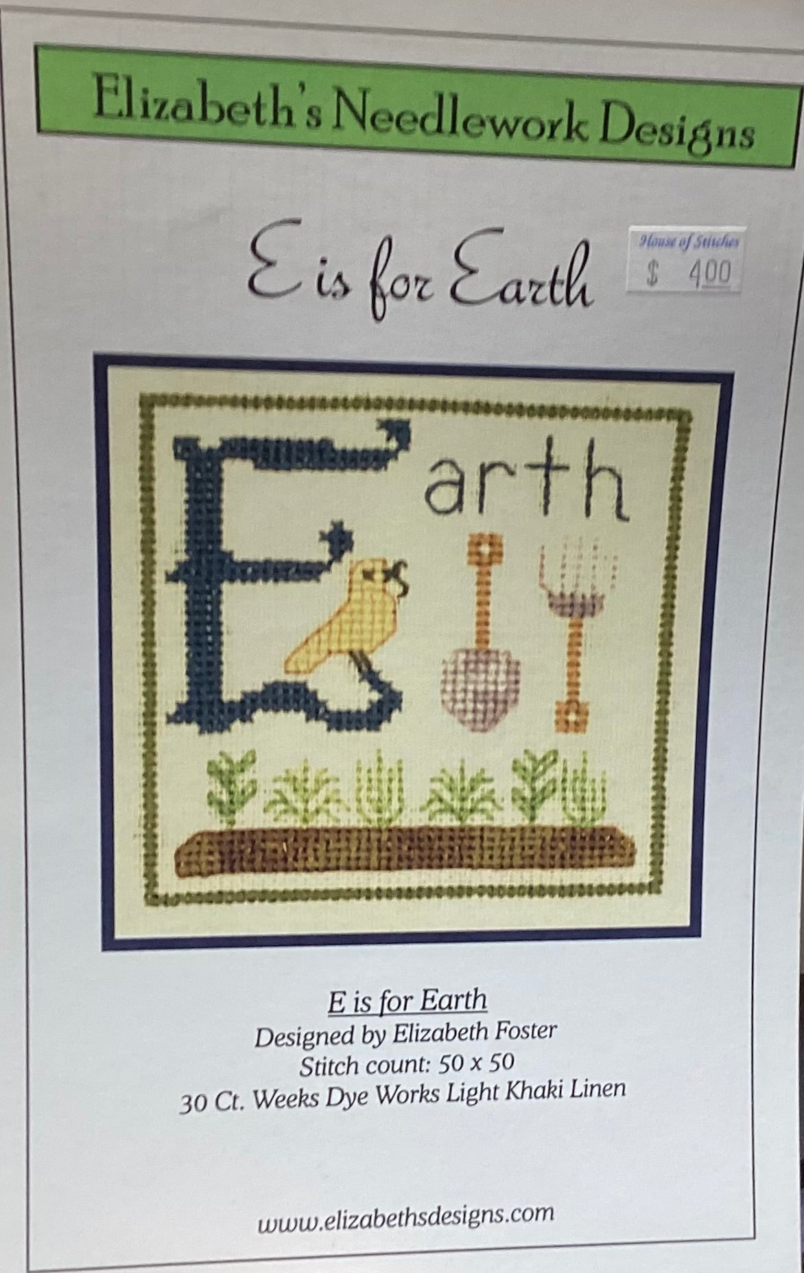 E is for Earth by Elizabeth’s Needlework Designs