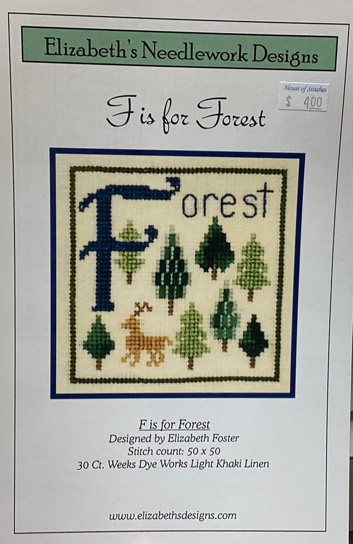 F is for Forest by Elizabeth’s Needlework Designs