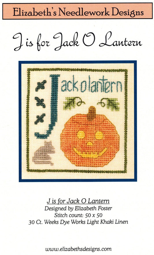 J is for Jack O Lantern by Elizabeth’s Needlework Designs