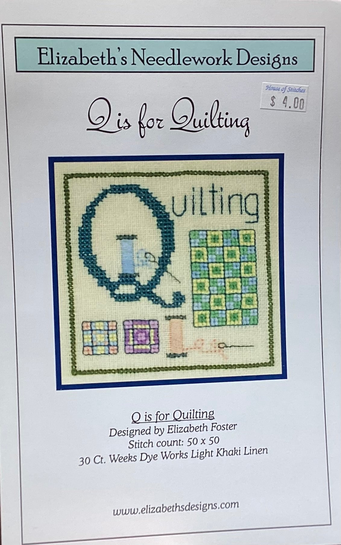 Q is for Quilting by Elizabeth’s Needlework Designs