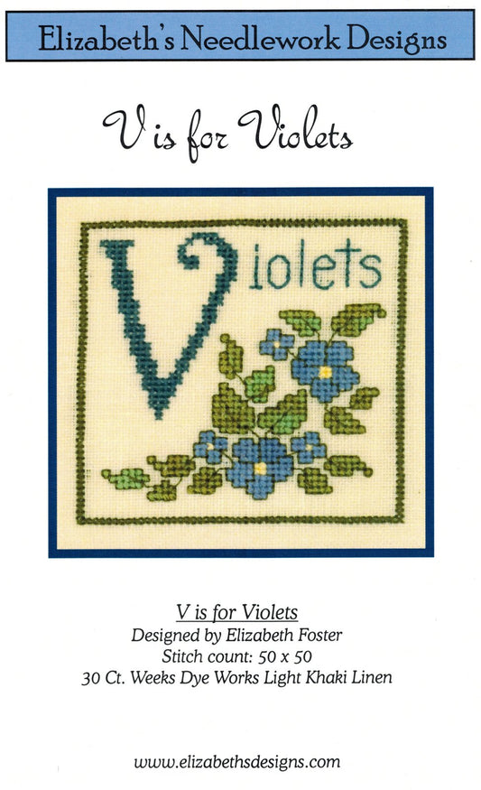 V is for Violets by Elizabeth’s Needlework Designs