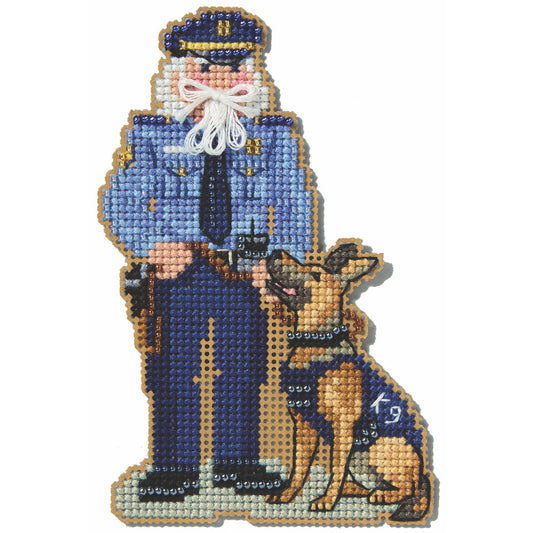 First Responder Santas: Police Santa Kit by Mill Hill