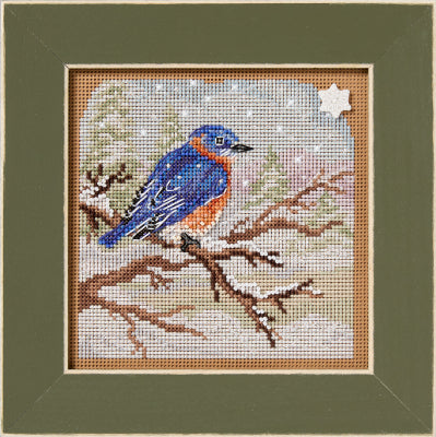 Buttons & Beads Winter Series: Snowy Bluebird Kit by Mill Hill