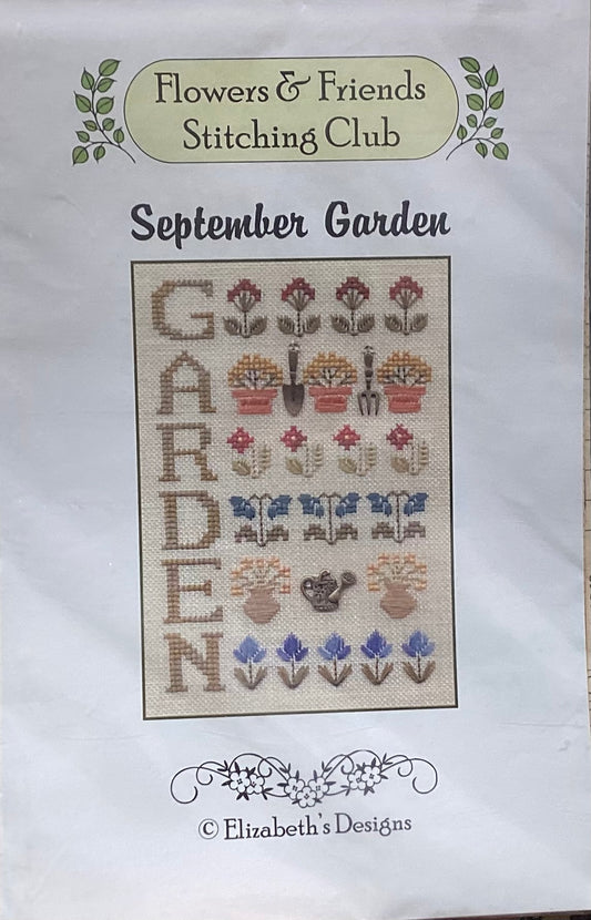 Flowers & Friends Stitching Club: September Garden by Elizabeth’s Needlework Designs