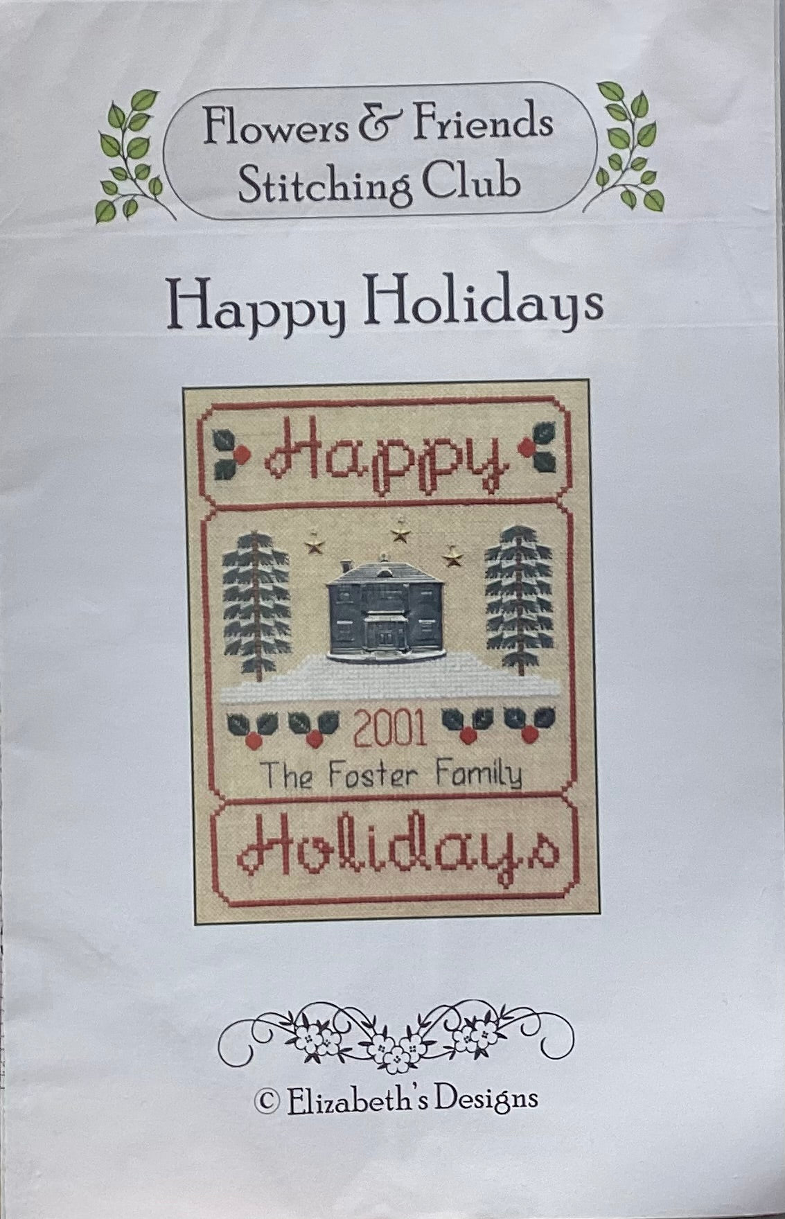 Flowers & Friends Stitching Club: Happy Holidays by Elizabeth’s Needlework Designs