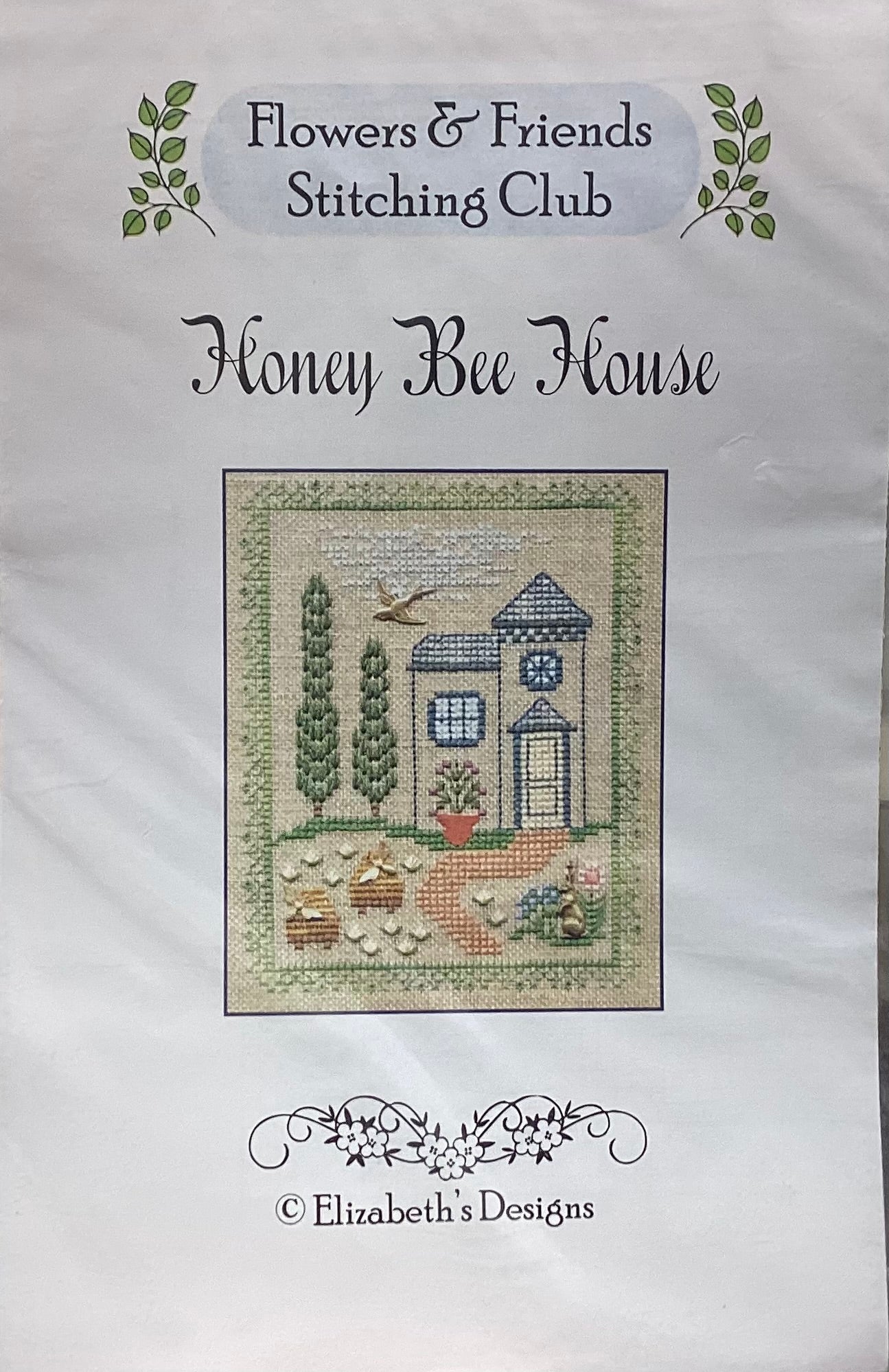 Flowers & Friends Stitching Club: Honey Bee House by Elizabeth’s Needlework Designs