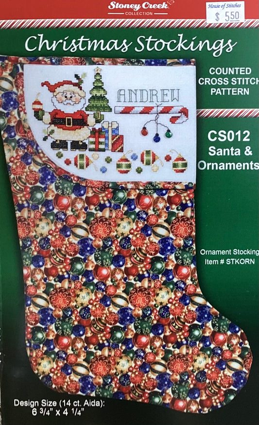 Christmas Stockings: Santa & Ornaments by Stoney Creek Collection