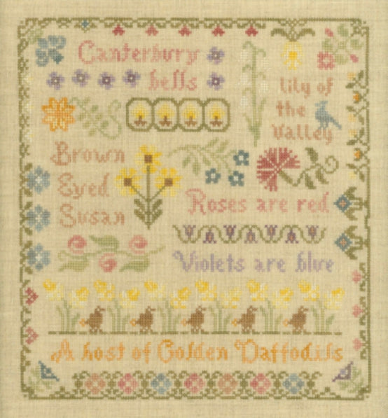 Antique Flower Sampler by Elizabeth’s Needlework Designs