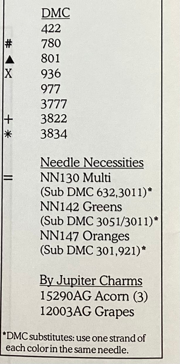 Autumn Band Sampler by Elizabeth’s Needlework Designs