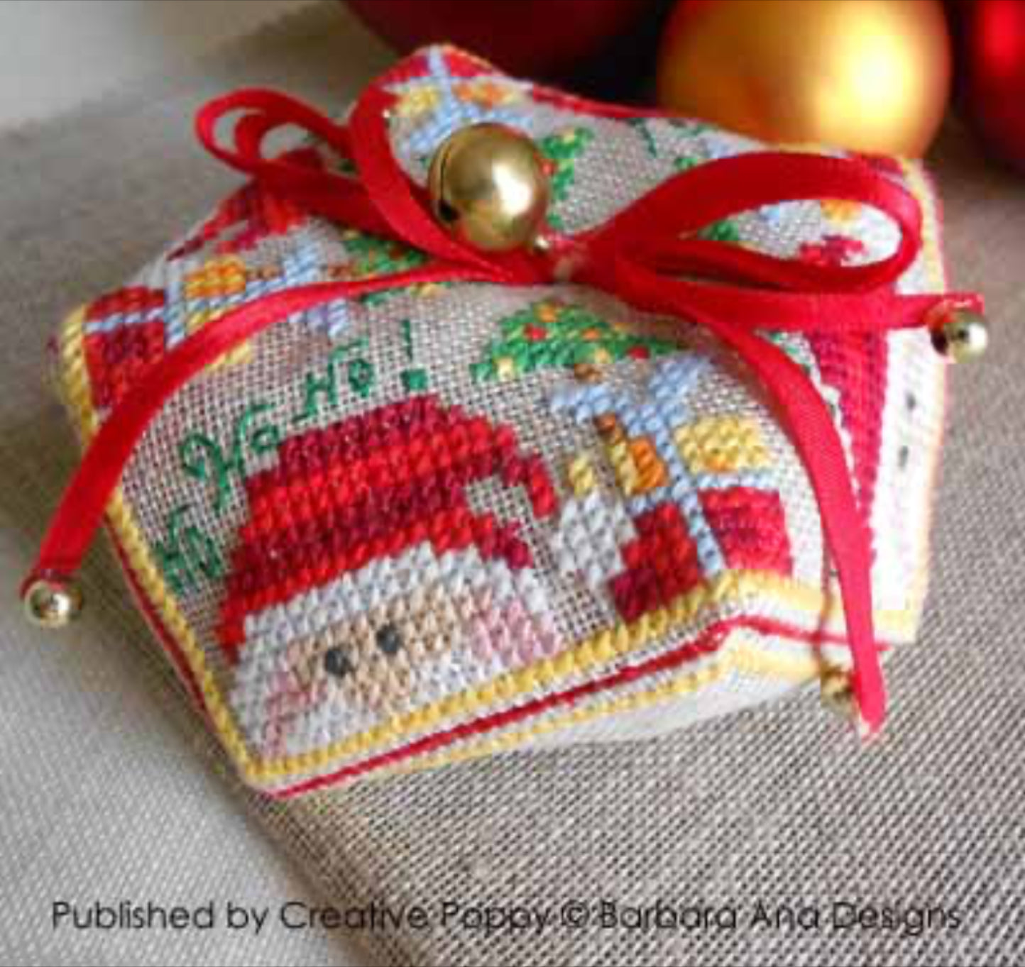 Christmas Biscornu by Barbara Ana Designs