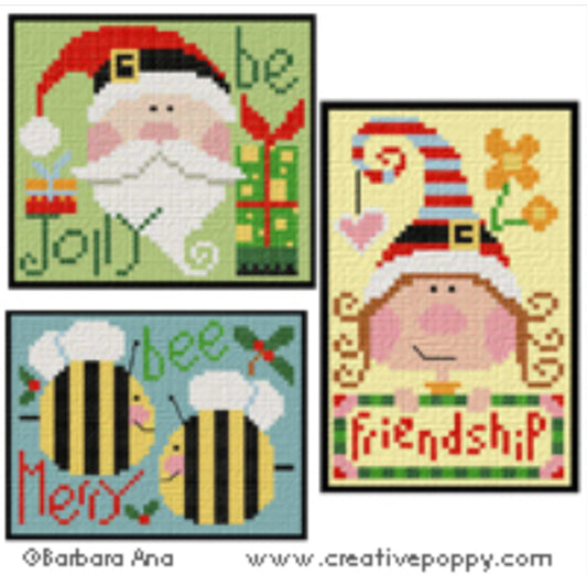 More Christmas Ornaments by Barbara Ana Designs