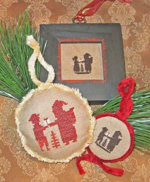 Santa & The Children Silhouettes by Homespun Elegance