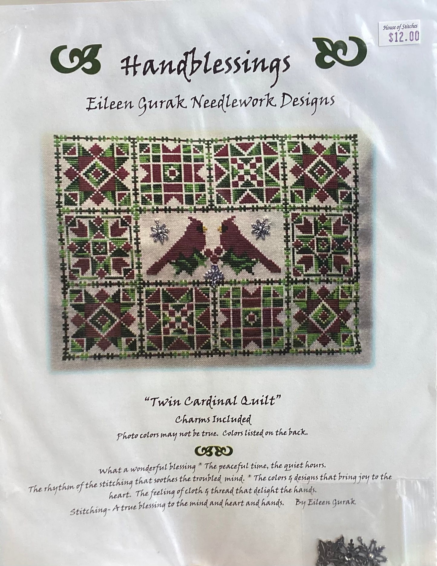 Twin Cardinal Quilt by Handblessings