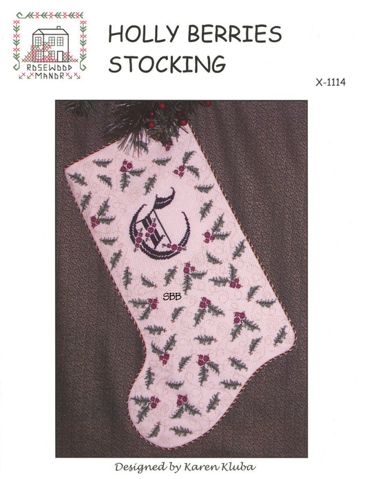 Holly Berries Stocking by Rosewood Manor