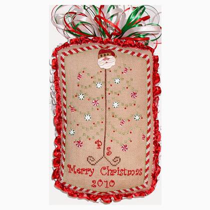 Peppermint Christmas Pillow by Praiseworthy Stitches