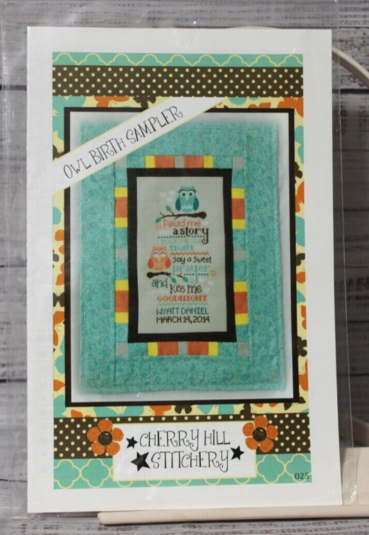 Owl Birth Sampler by Cherry Hill Stitchery