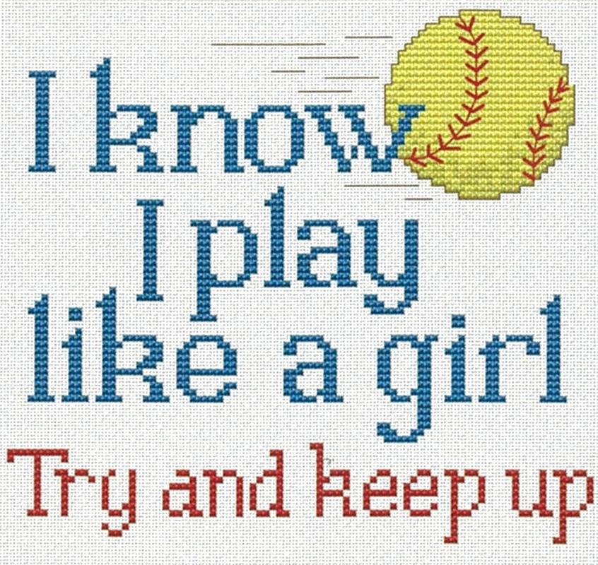 Play Softball! by Sue Hillis Designs