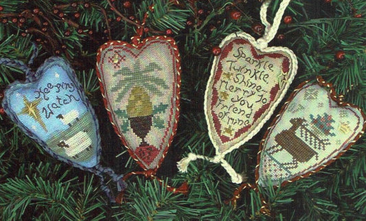 Merry Heart Ornaments I by Homespun Elegance
