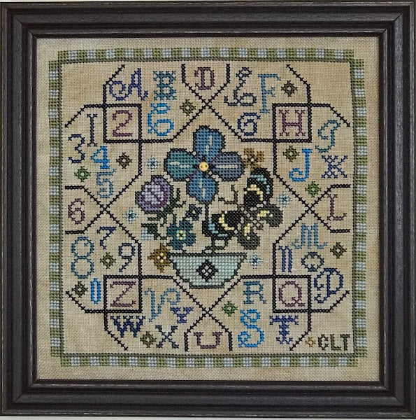 Sampler Tile-Blue by Tellin Emblem