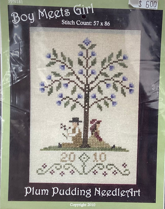 Boy Meets Girl by Plum Pudding Needleart