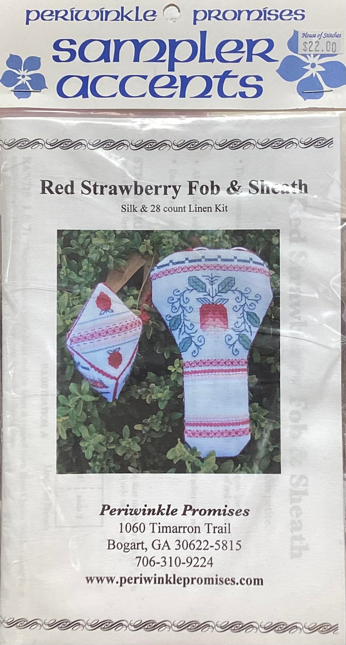Red Strawberry Fob & Sheath by Periwinkle Promises