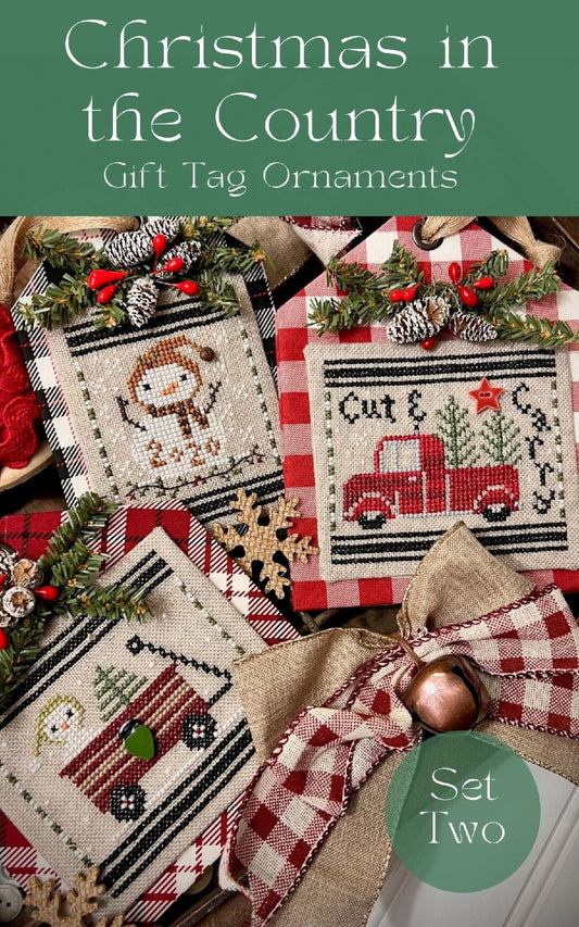 Christmas in the Country: Gift Tag Ornaments Set Two By Annie Beez Folk Art