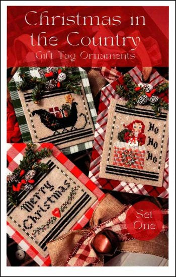 Christmas in the Country: Gift Tag Ornaments Set One By Annie Beez Folk Art