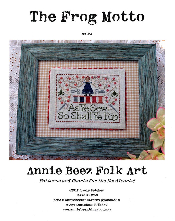 The Frog Motto By Annie Beez Folk Art