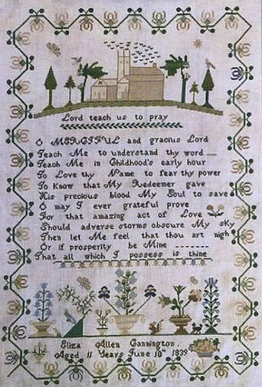 Eliza Allen Sampler by Mani di Donna