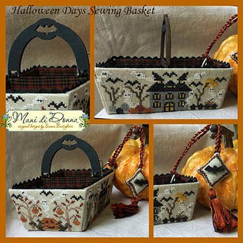 Halloween Days Sewing Basket by Mani di Donna