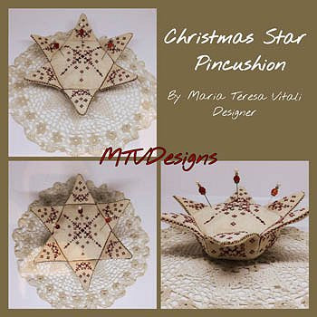 Christmas Star Pincushion by MTV Designs
