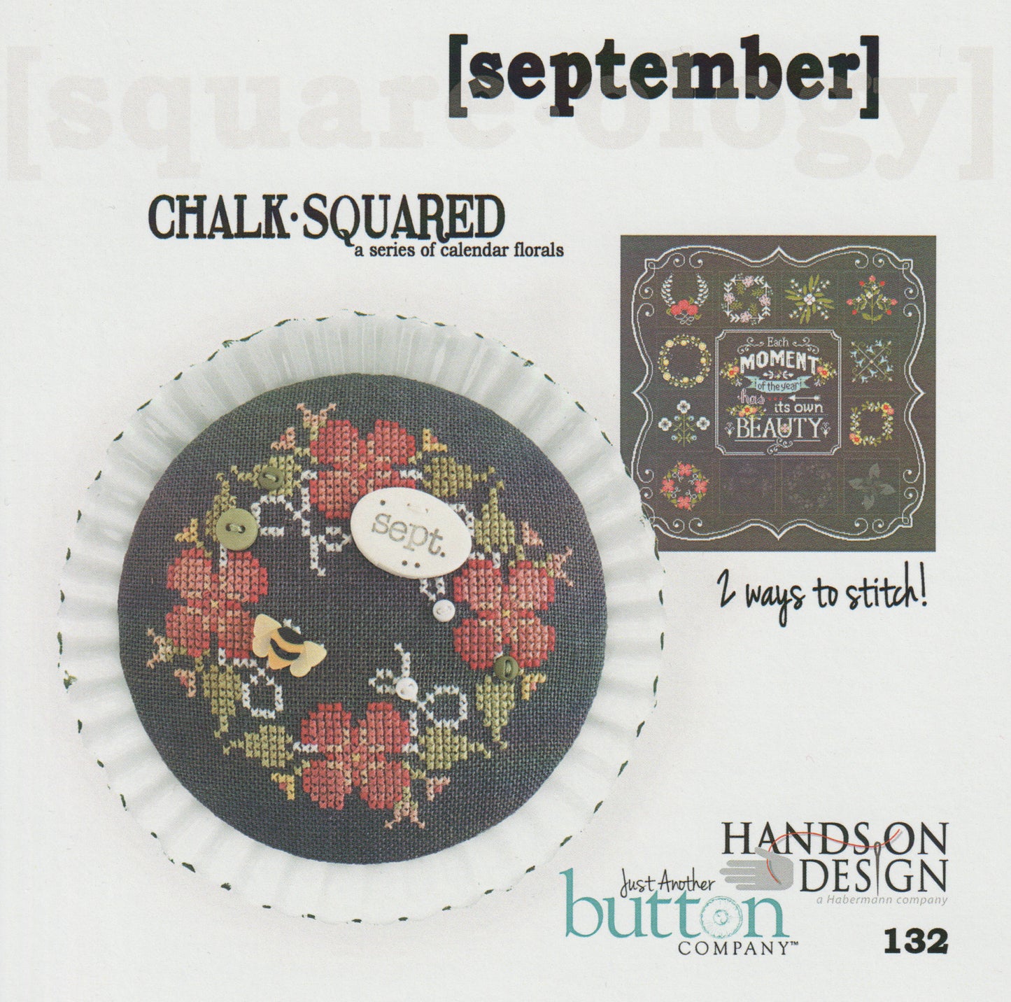 Square-ology: Chalk Squared September by Just Another Button Company