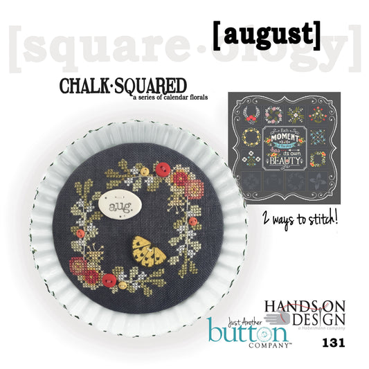 Square-ology: Chalk Squared August by Just Another Button Company