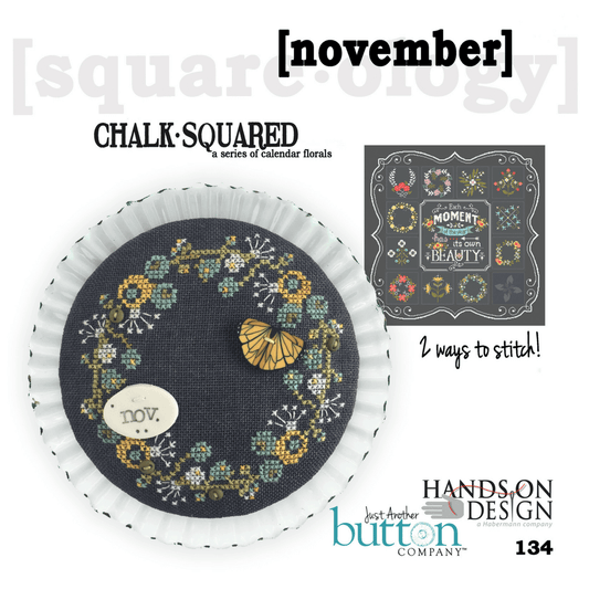 Square-ology: Chalk Squared November by Just Another Button Company