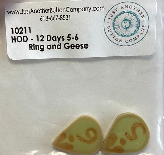 Hands on Design- 12 Days (5-6) Ring and Geese Embellishment Pack by Just Another Button Company