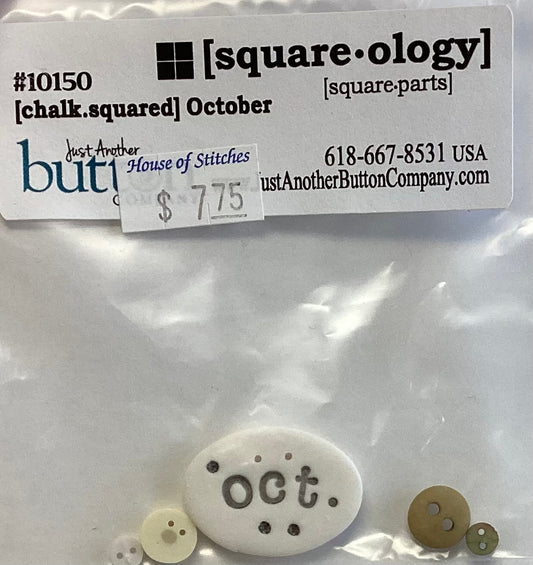 Square-ology: Chalk Squared October Embellishment  Pack by Just Another Button Company