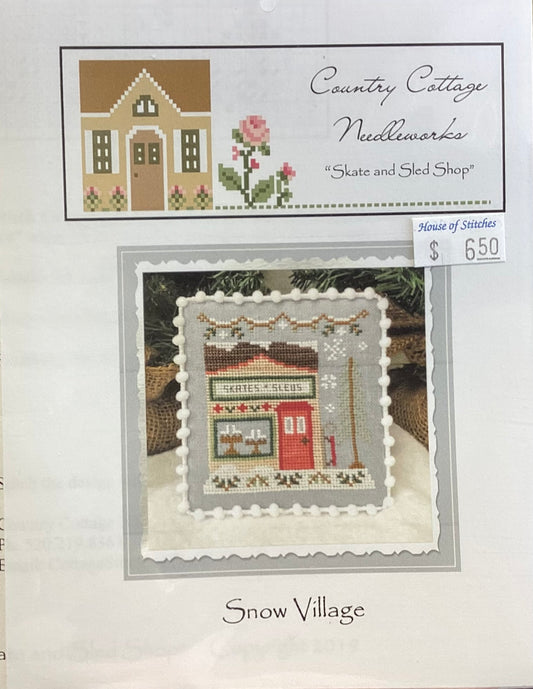 Snow Village: Skate and Sled Shop by Country Cottage Needleworks