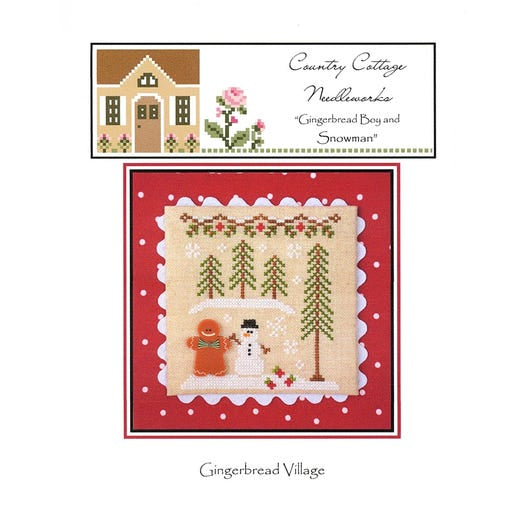 Gingerbread Village: Gingerbread Boy and Snowman by Country Cottage Needleworks