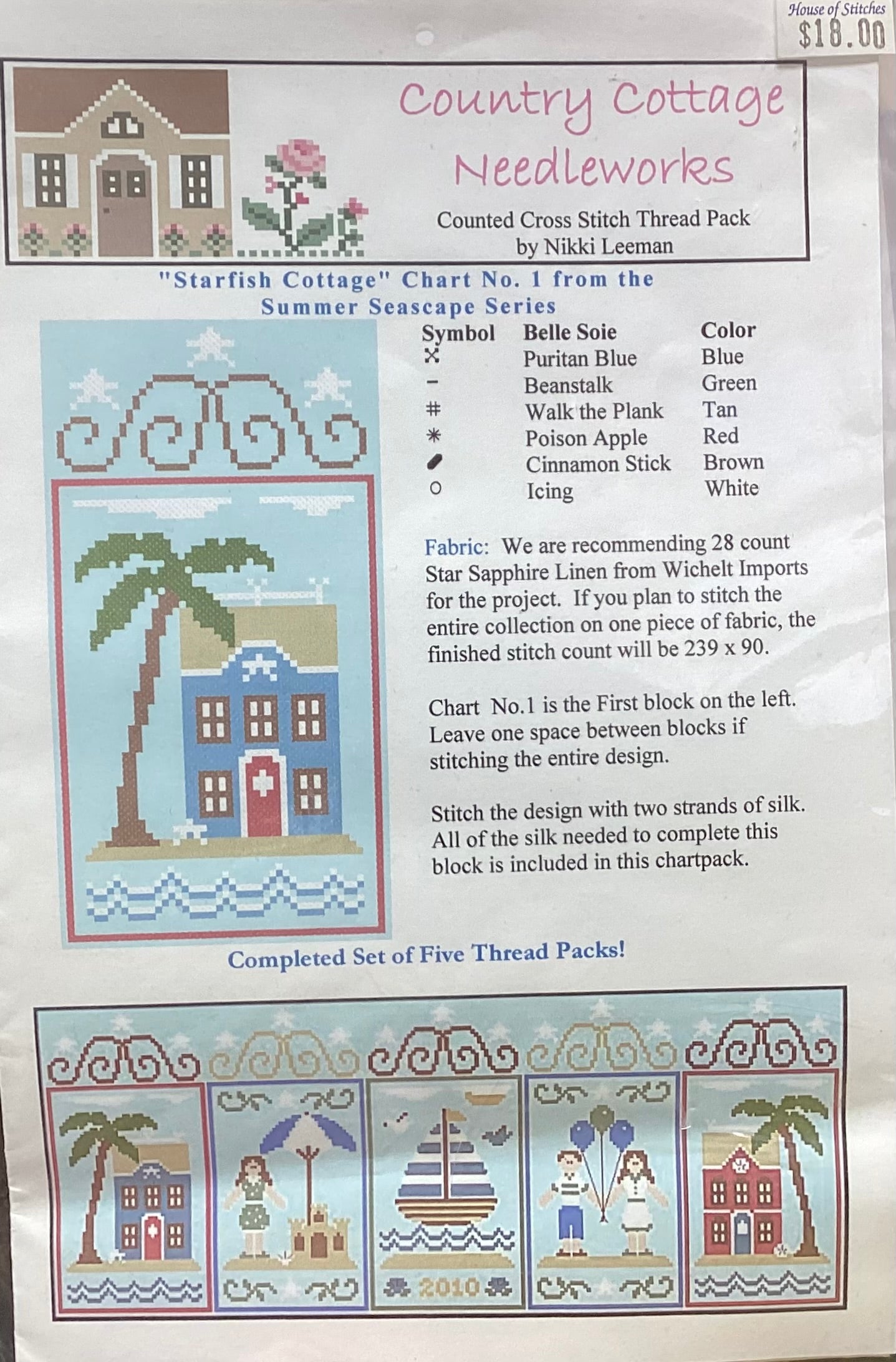 Summer Seascape Series Bundle by Country Cottage Needleworks