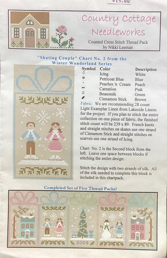 Winter Wonderland Series: #2 Skating Couple by Country Cottage Needleworks